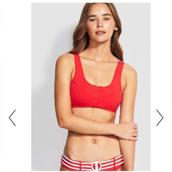 SEAFOLLY Tank Bikini Top in Chilli Red NWOT - Picture 5 of 14